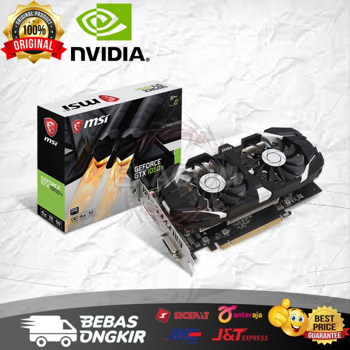 VGA MSI GTX 1050Ti 4GT OC GDDR5 / GTX 1050 Ti 4GB Dual Fan
