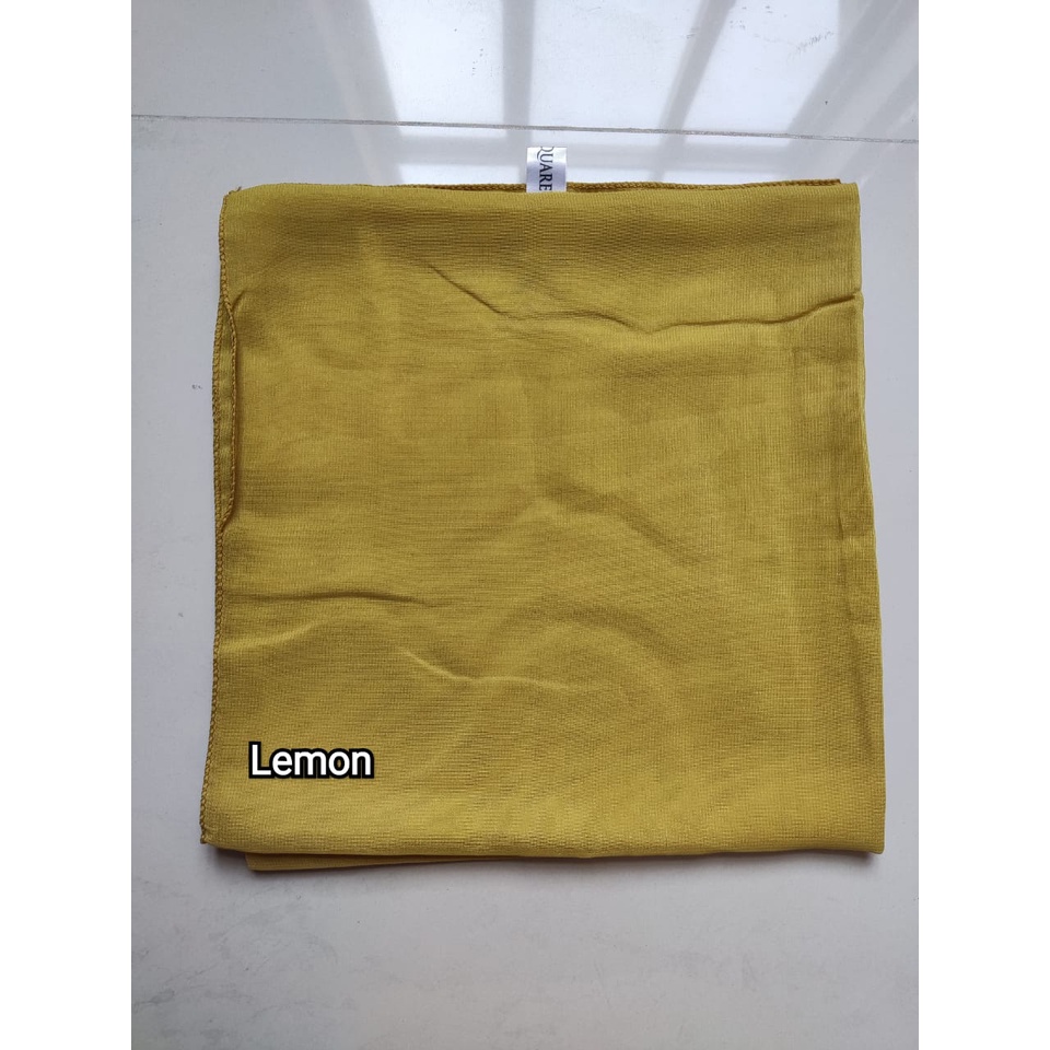 GF Medan - BELLA SQUARE TERMURAH - Jilbab Segi Empat Polycotton - Hijab Segiempat Murah Medan-LEMON