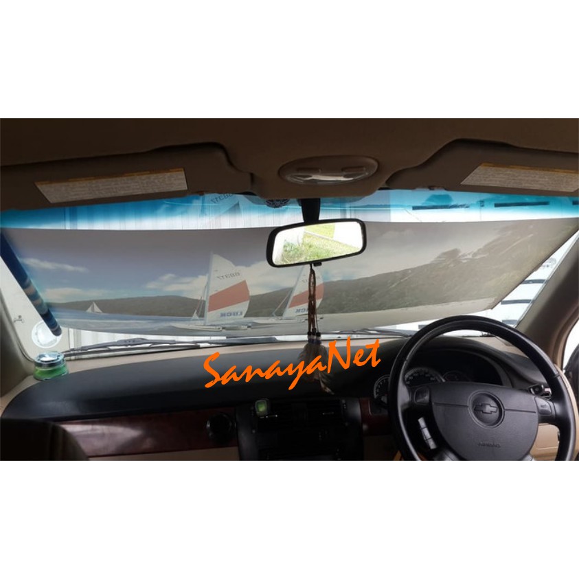 Tirai Krey Penutup Kaca Mobil Depan / Belakang Merah