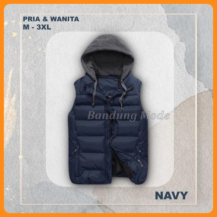 JAKET ROMPI VEST BIG SIZE PREMIUM / SLEVELESS HOODIE PARASUT JUMBO / BODY PROTECTOR MOTOR HARIAN