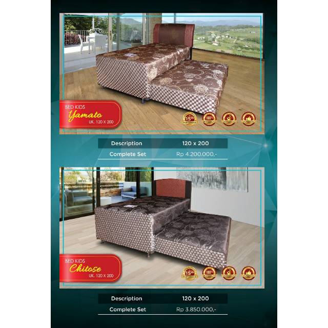Kasur Spring bed anak Bed dorong Acord tipe Yamato Chitose - Medan
