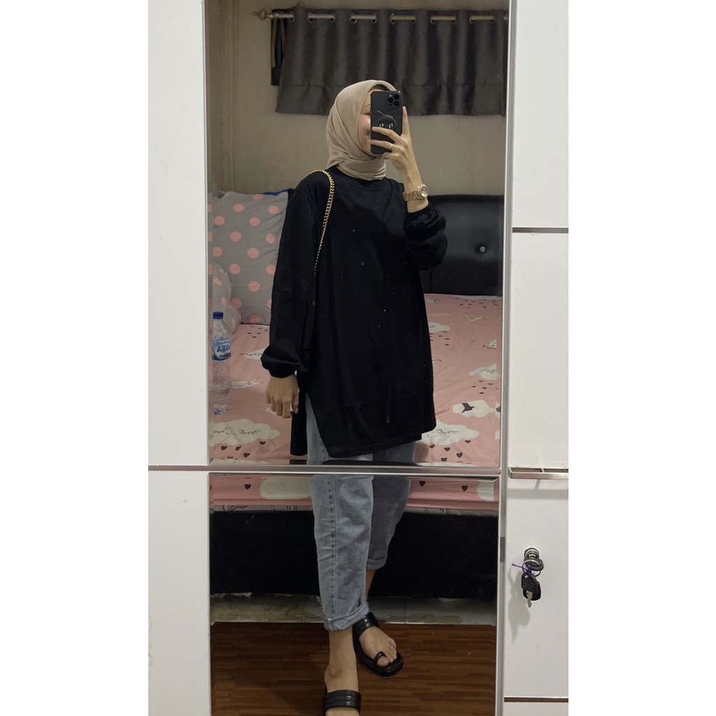 Oversized tshirt Long Slevee polos Kaos Tangan Panjang Kaos Polos kaos oversized tangan panjang by DAZPROJECT