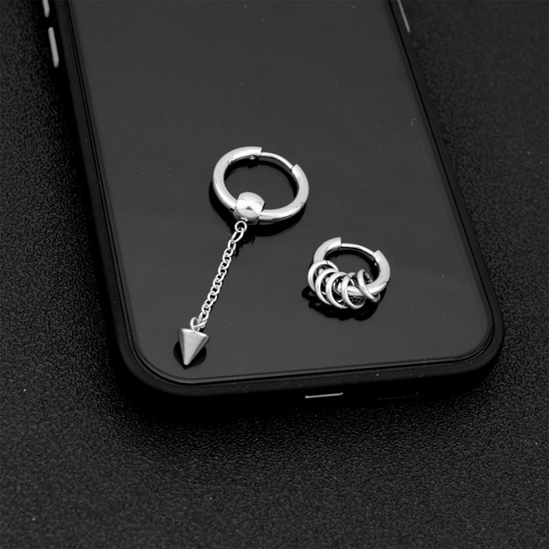 Fancyqube Anting Hoop Rantai Bahan Stainless Steel 2021 Gaya Punk Goth Hip Hop Untuk Pria Dan Wanita