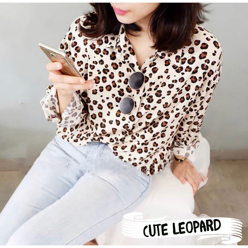 VS - PATTERN SHIRT CUTE LEOPARD / LORENG ZEBRA - KEMEJA WANITA | PATTERN SHIRT