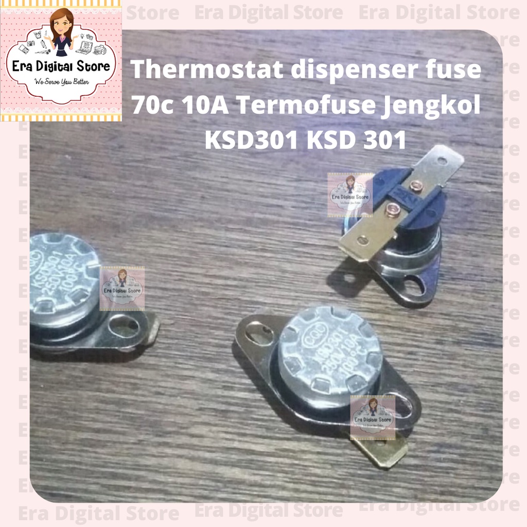 Thermostat Dispenser Fuse 70c 10A KSD301 KSD 301 Termofuse Jengkol