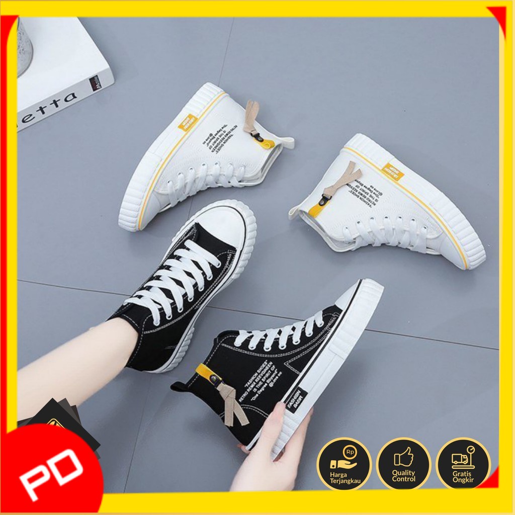 SOVELLA Harley Sepatu Sneakers Olahraga Sport Kets Wanita Hitam Putiih Import SP1934 - RM