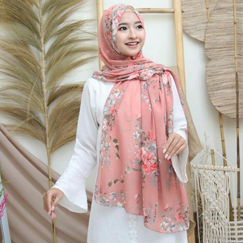 Pashmina - Hijab Pashmina Motif - Jilbab Motif - Kerudung Pashmina - Jilbab motif Pashmina