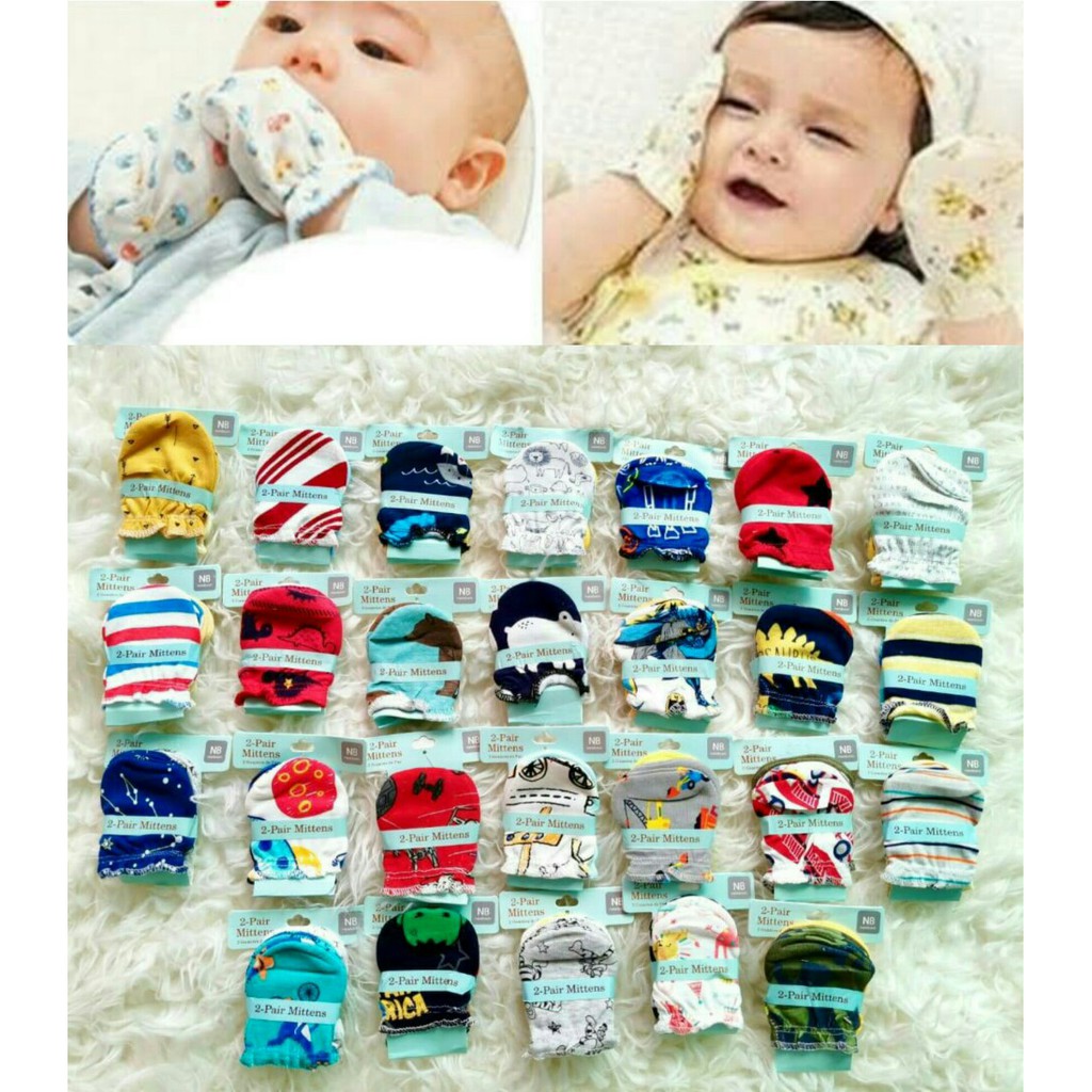 Sarung Tangan Bayi Mitten 2in1 - 4463