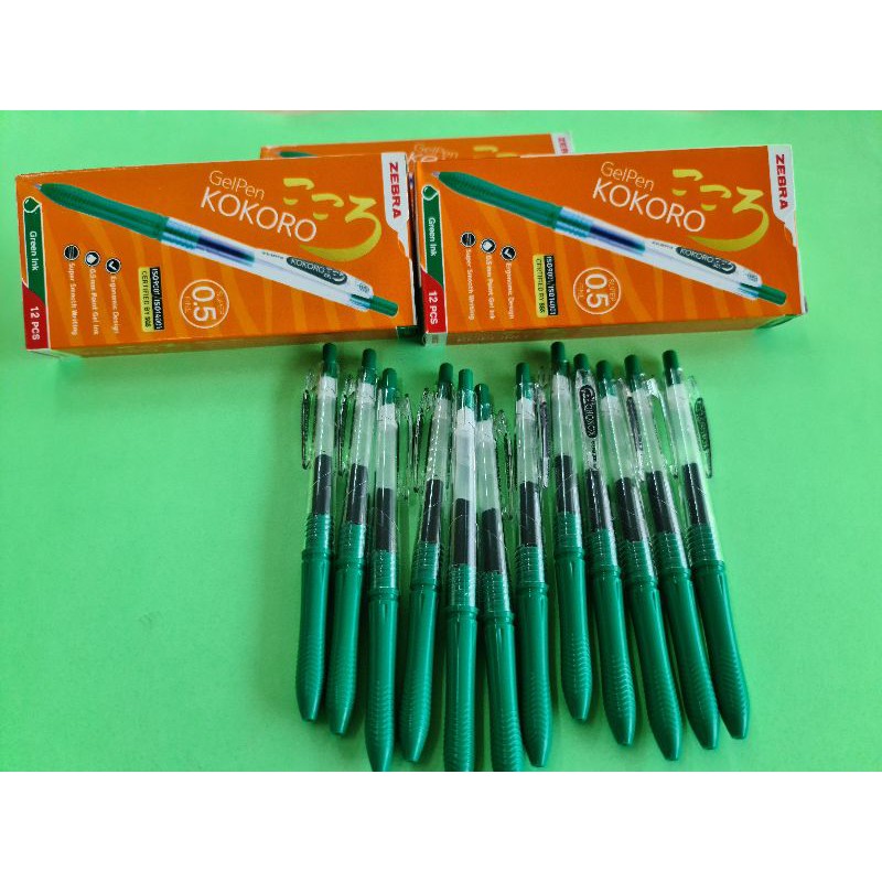 

ballpoin pulpen pen pena Kokoro warna hijau