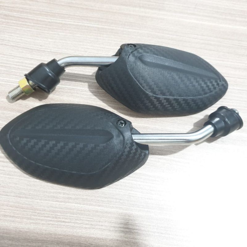 Spion Beat Carbon Karbon Beat Scoopy Vario Tangkai Pendek Black-2