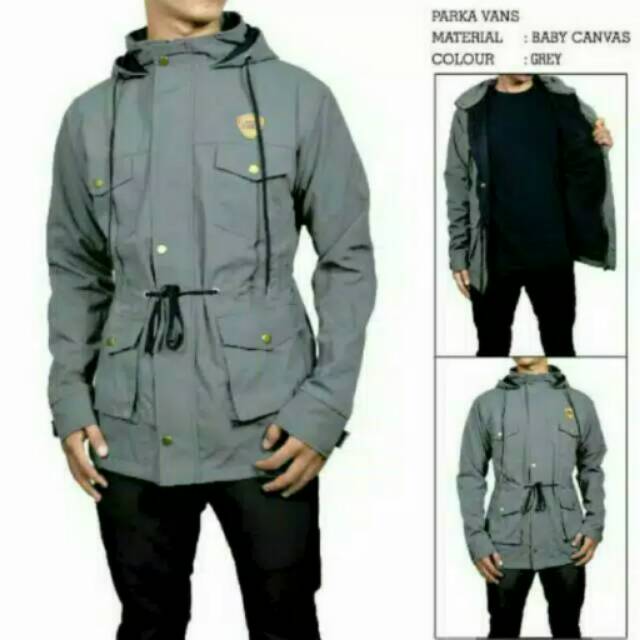 Jaket parka canvas peria/jaket parka cowok canvas big size