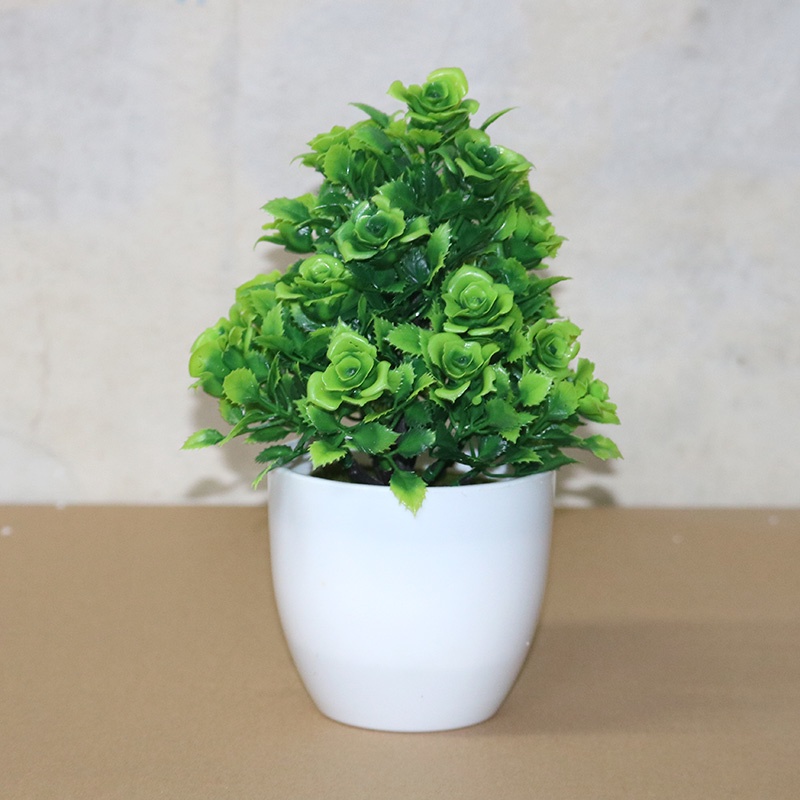 Retaily PT43 Pot Tanaman Hias Bunga Hias Plastik Ornamen Pot Bongsai Artificial Flower Decoration