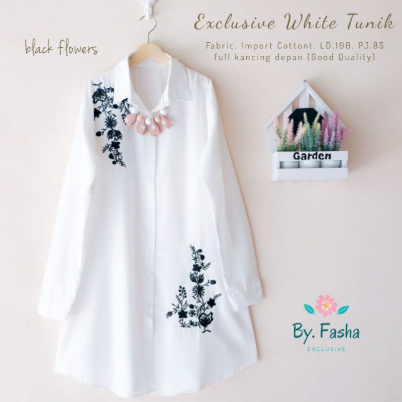 Exclusive white tunik by Fasha
