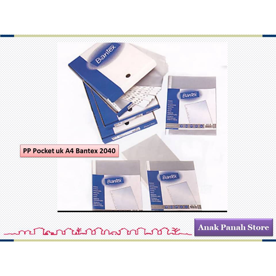 

PP Pocket / Sheet Protector Uk A4 Merk Bantex 2040