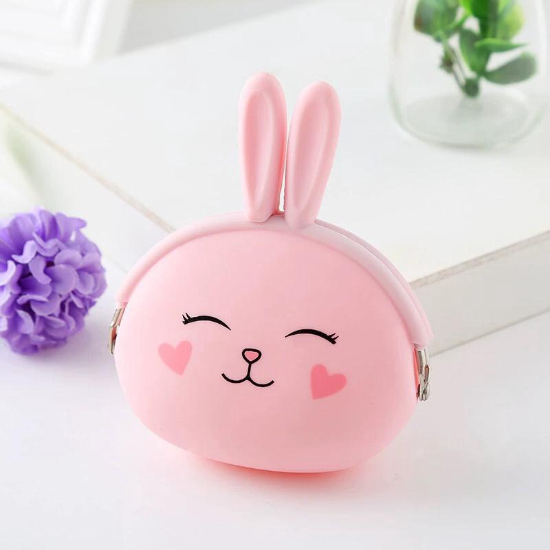 ☀INDOLAND☀ D028 DOMPET KOIN SILIKON JELLY KARAKTER KELINCI BUNNY TEMPAT UANG COIN POUCH SERBAGUNA