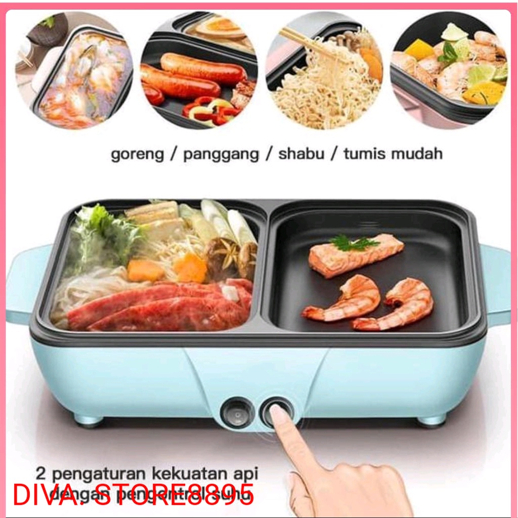 Shabu Hot Pot And Grill 2 in 1 Electric BBQ MKT.S