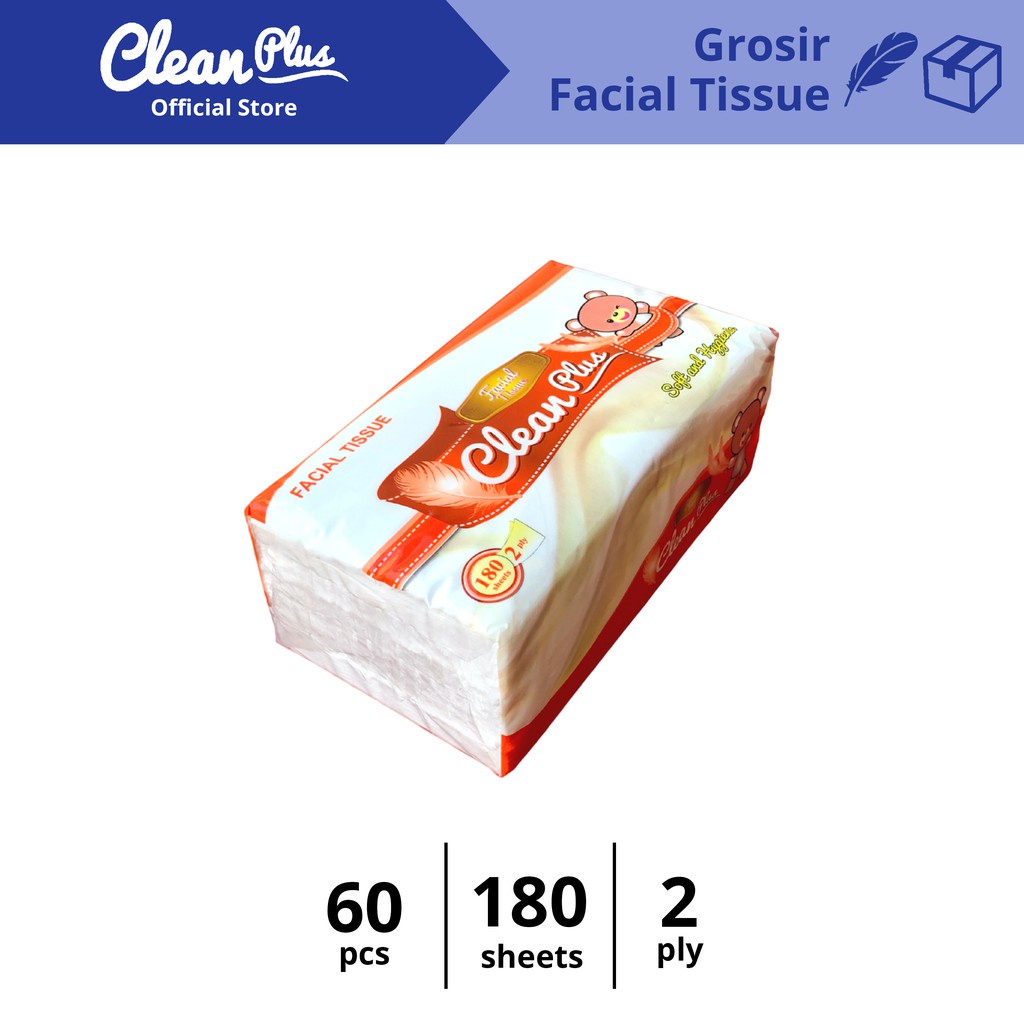 [COD] TISSUE CLEAN PLUS SOFTPACK - TISU BERUANG 180 SHEETS