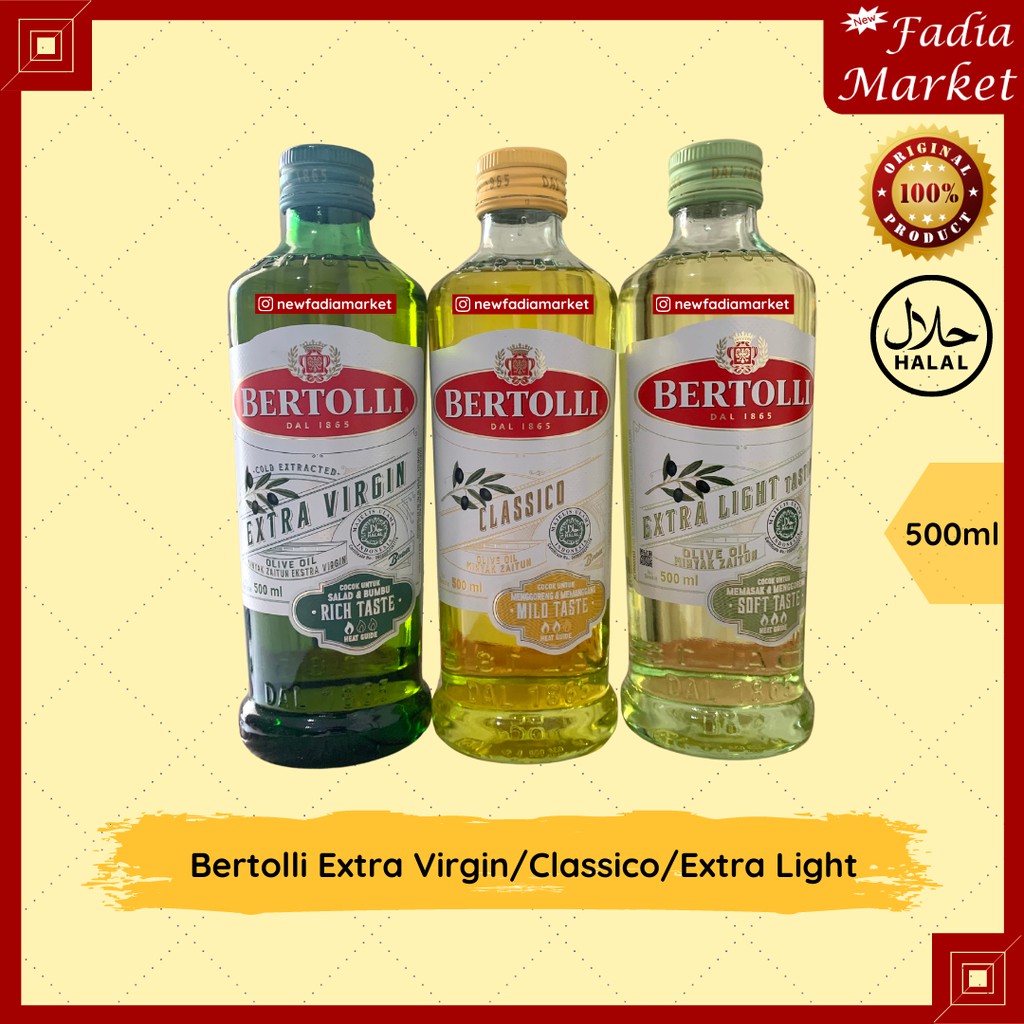 

Bertolli Minyak Zaitun (Olive Oil) 500ml Extra Virgin/Classico/Extra Light