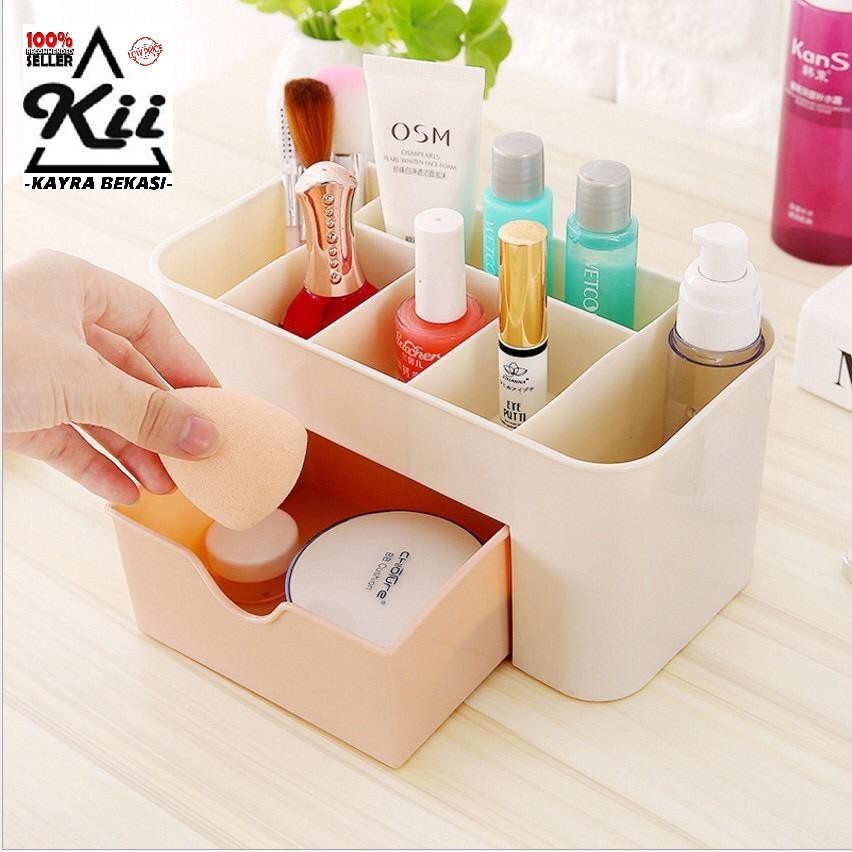 Rak Kosmetik ATK - Box Laci Organizer Multifungsi - Box 6 Slot 1 Laci