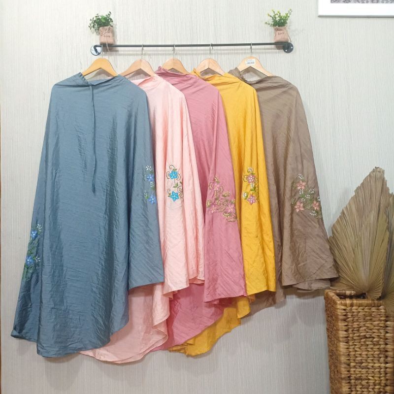 Mukena Parasut Bordir Set Warna Dan Motif Random