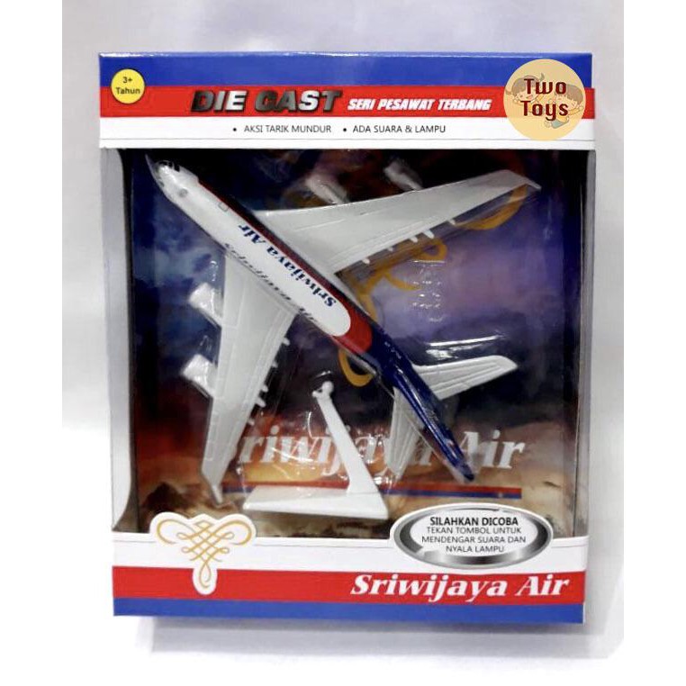 Mainan Diecast Pesawat Lion Air, Sriwijaya, Air Asia - Air Asia