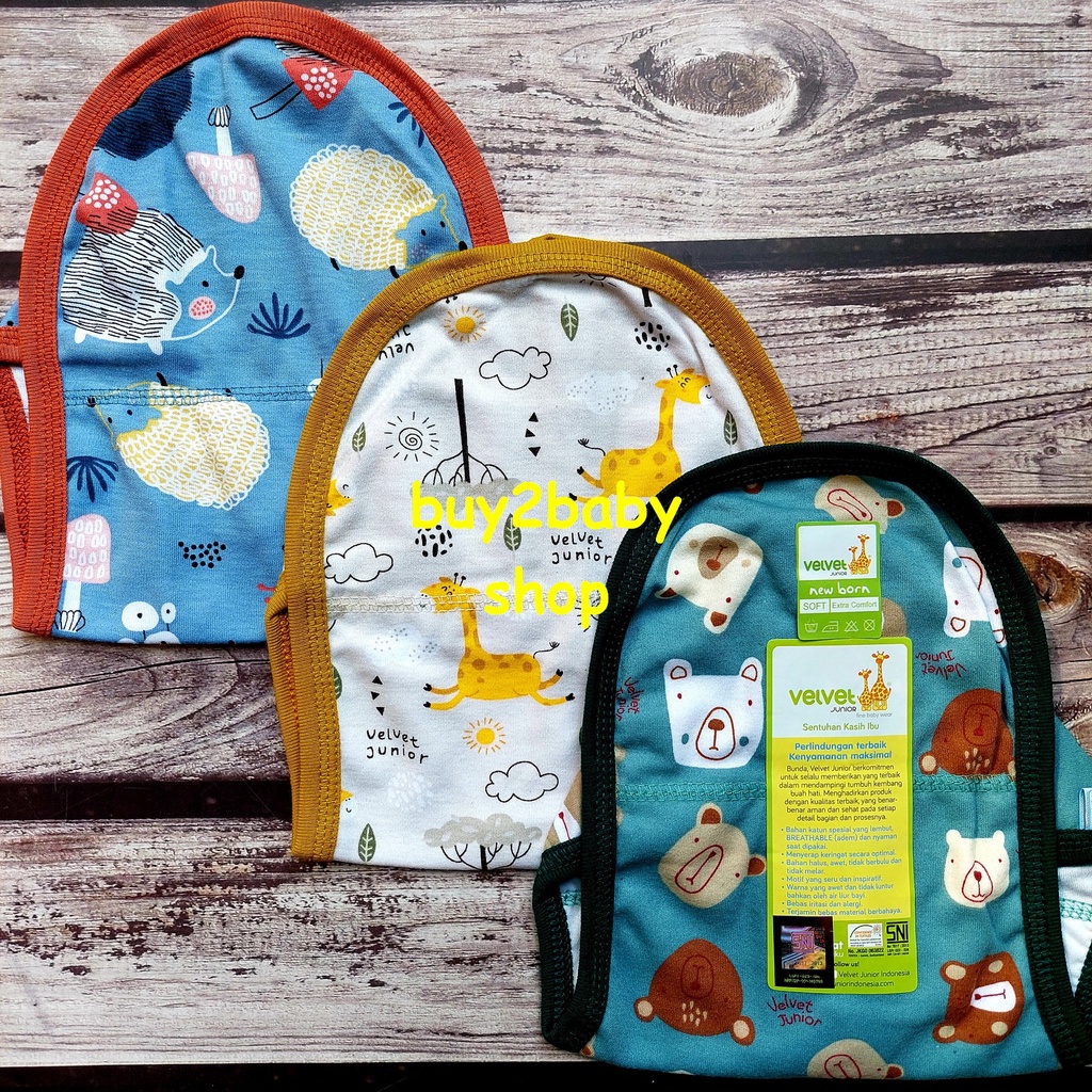 Velvet Junior Popok bayi model tali all series 0-3 Bulan isi 3 PCS