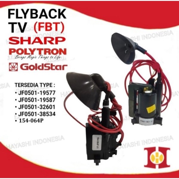 Flyback Playback FBT TV Polytron Sharp JF0501 19577 19587 32601 38534