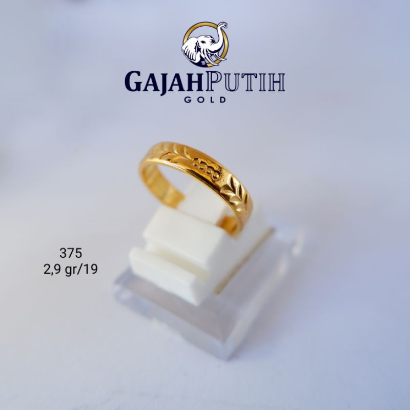 2,9gr Cincin Model Betengan Daun Emas Asli kodeN12919