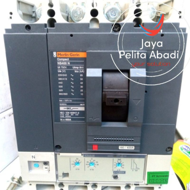 mccb schneider 400a ns400n 3p- 4phase merlin gerin