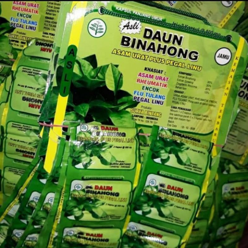 Daun BINAHONG kapsul isi 20 renceng
