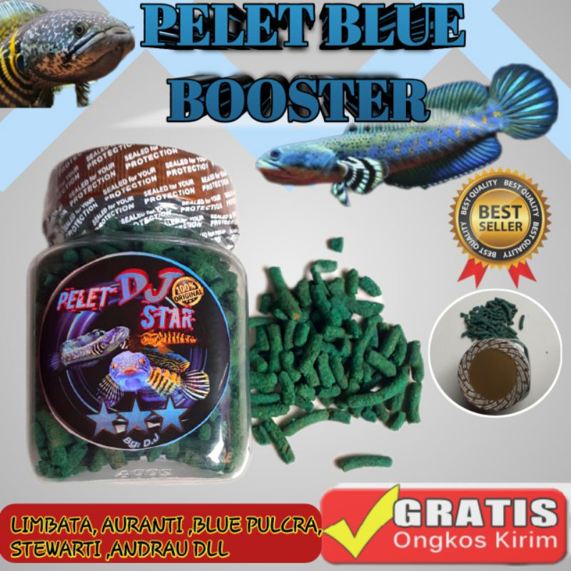 Pelet Ikan Channa DJ STAR Blue Booster Pelet Jahat Pigment Blue
