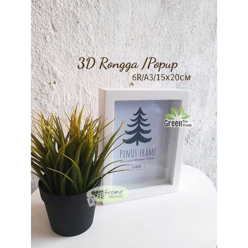 Frame 3D Rongga Akrilik 6R/A5/20x15 / Tidak Pecah Pop UP /bingkai 3D scrapframe/mahar