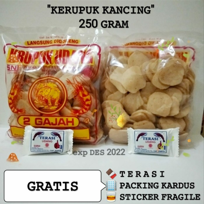 

MURAH KERUPUK UDANG CAP DUA GAJAH KANCING