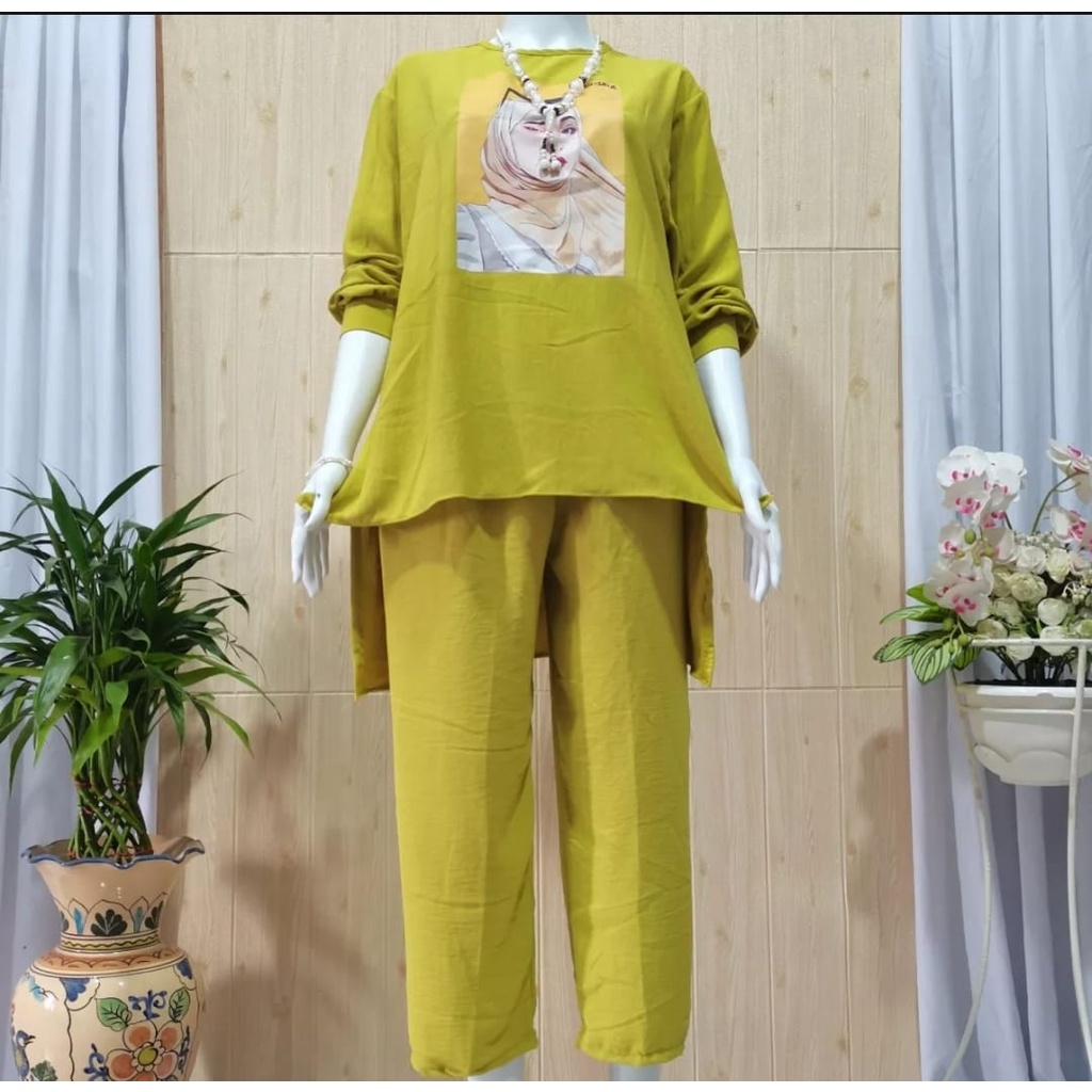 ONE SET CRINCKLE TERBARU | SETELAN CRINCKLE AIRFLOW PREMIUM | SETELAN WANITA KEKINIAN  VIRAL 2022 | SETELAN WANITA SABLON | ONE SIZE | TERLARIS | PROMO FLASH SALE