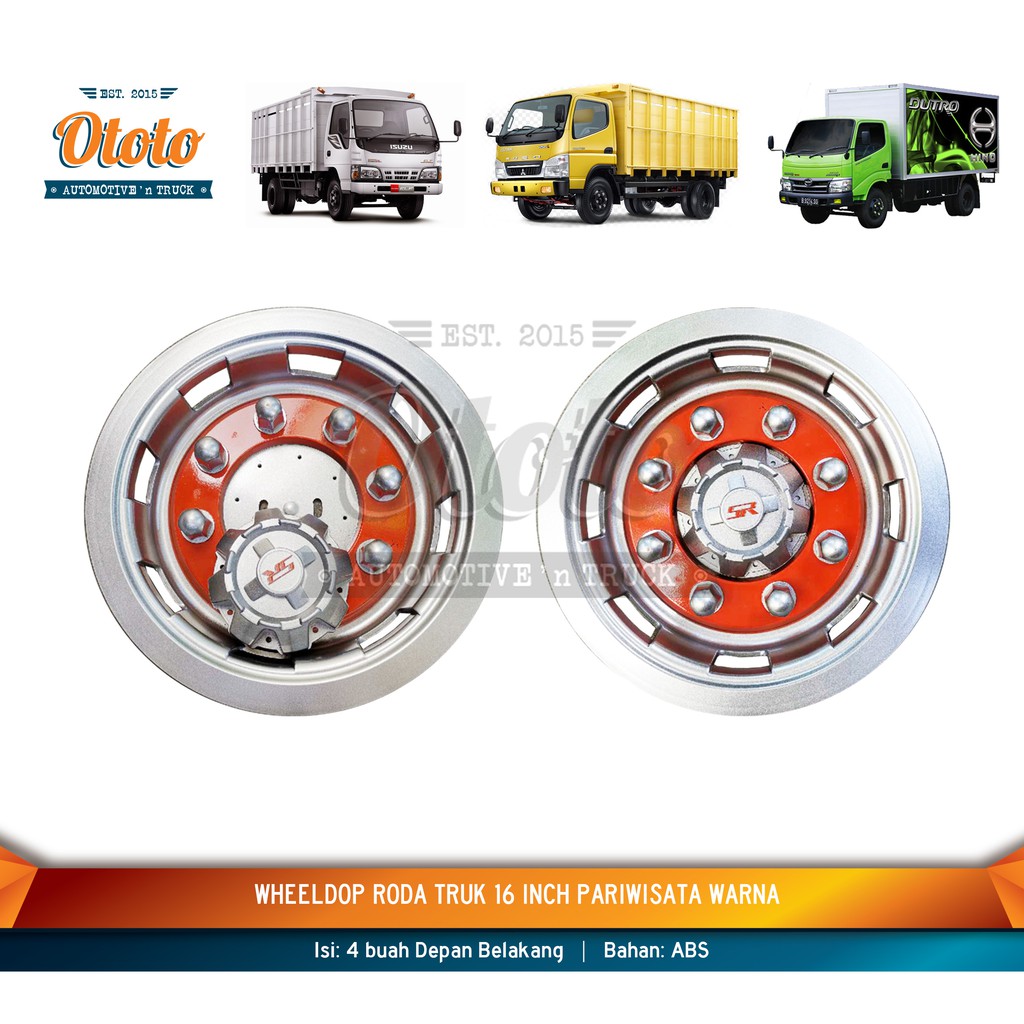 Wheel dop roda truck 16inch model Pariwisata Warna Depan Belakang