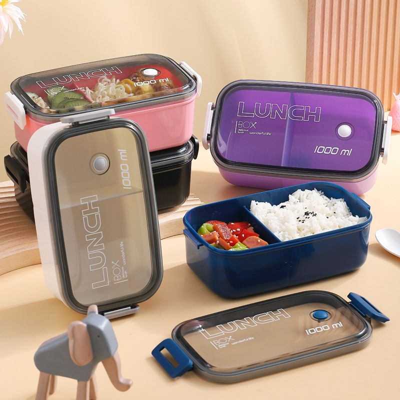 Tempat Makan Transparant BENTO BOX 1000ml / Lunch Box 1000ml BPA FREE