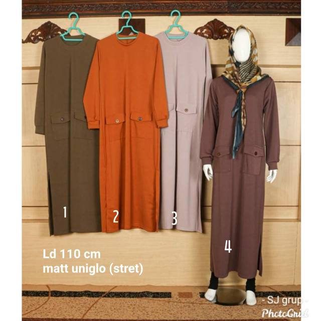 Dress Muslim - Safanya Dress/Gamis Muslim Wanita/Dress cewek