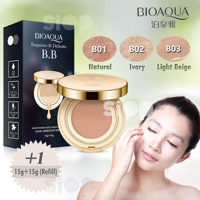 SALE BIOAQUA BB GOLD CUSHION EXQUISITE & DELICATED & REFILL ORI TERMURAH