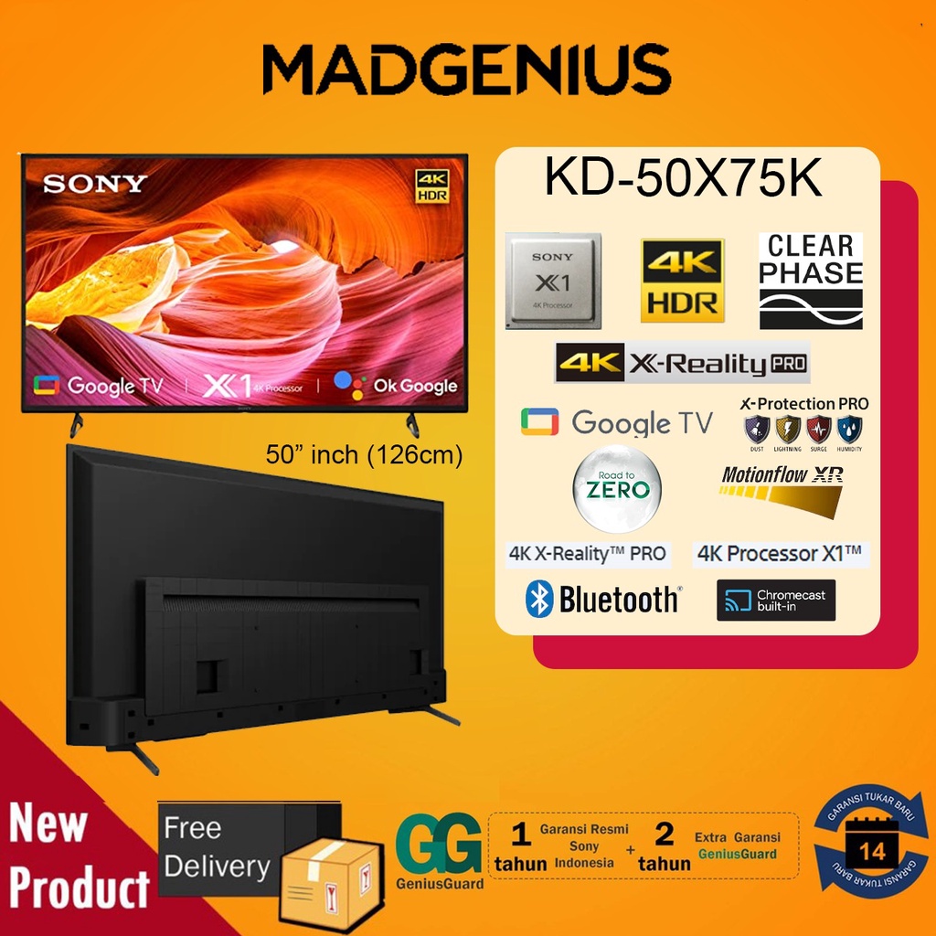 Jual SONY Original KD-50X75K / KD50X75K / KD 50X75K X75 Ultra HD 4K HDR ...