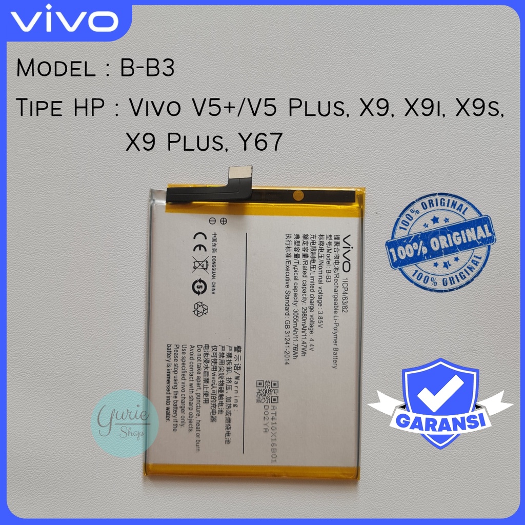 BATERAI BATTERY BATRE VIVO V5+ V5 PLUS BB3 B-B3 ORIGINAL