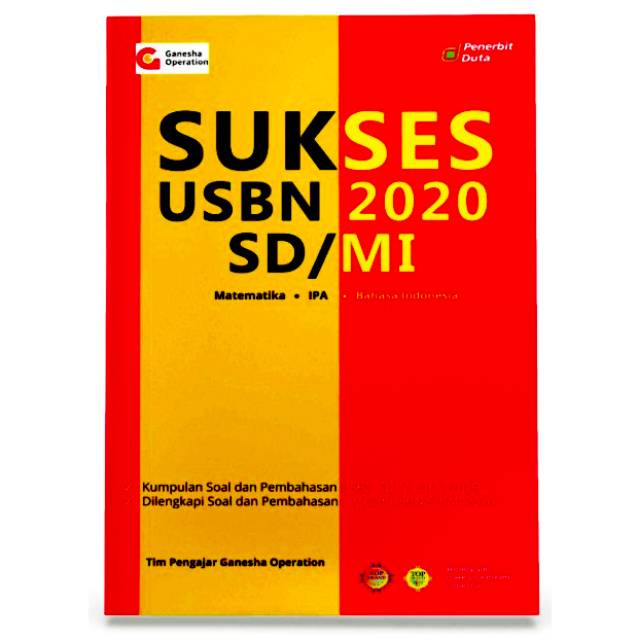 Sukses Usbn Sd Mi 2020 Buku Kumpulan Soal Soal Un Buku Un