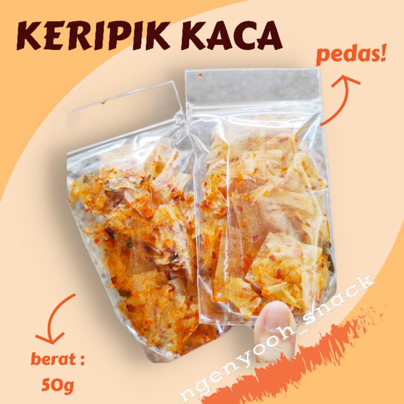 

Krica (keripik kaca) / keripik beling / keripik beledag / keripik singkong pedas daun jeruk