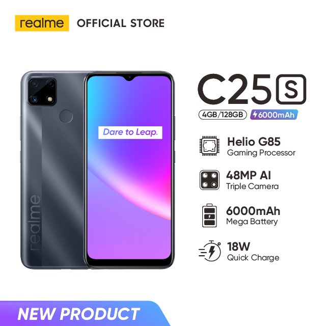 Hp realme C25 S 4/128GB [HelioG85, 6000mAh Mega Battery, 48MP AI Triple