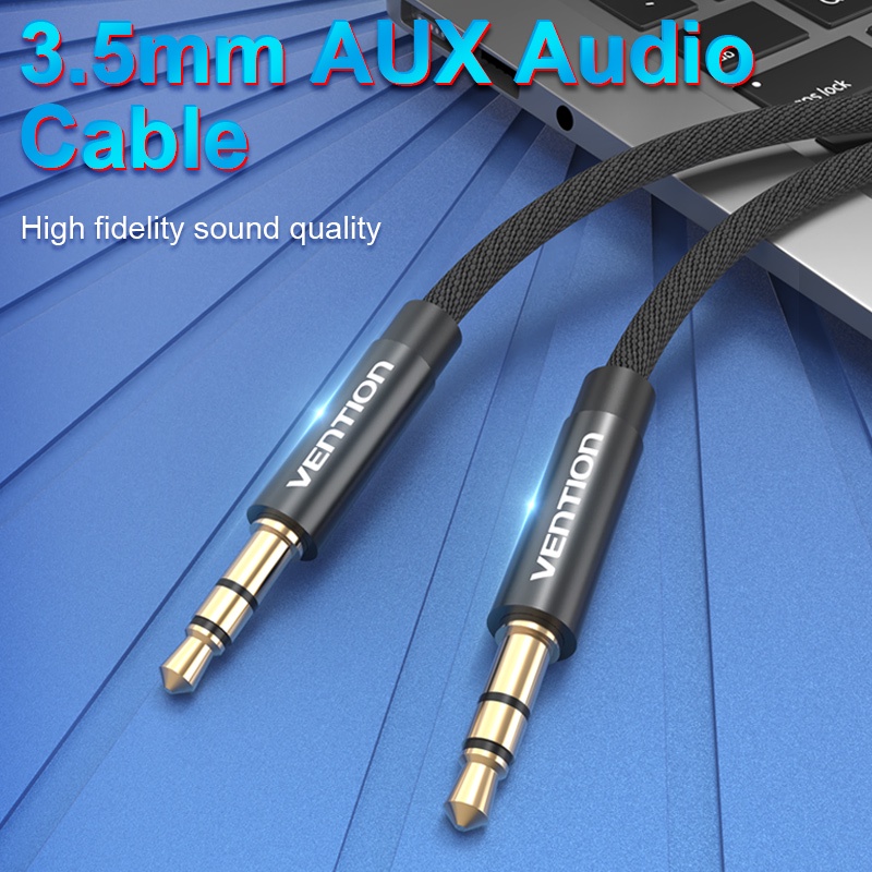 Vention Kabel Aux Audio Splitter Earphone Jack 3.5mm Cable for Headphones Car Home Stereo Untuk Speaker