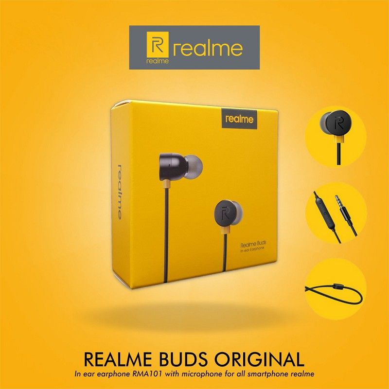 HEADSET EARPHONE REALME BUDS RMA101 HANDSFREE