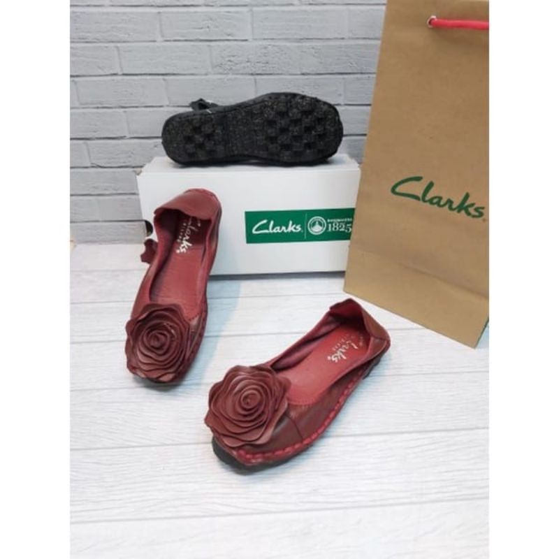 Clarks flat Rose bunga besar rg2016 / Sepatu wanita clarl flat