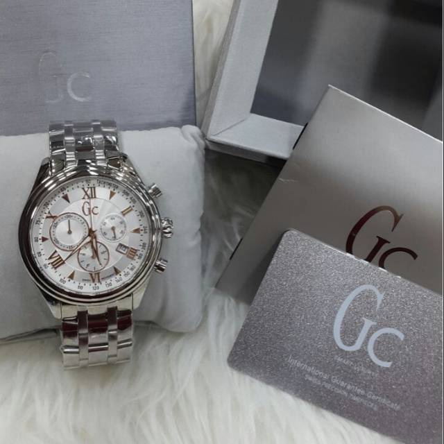 Jam Tangan Pria Gc Y04006G1 Rantai Original Swiss Made