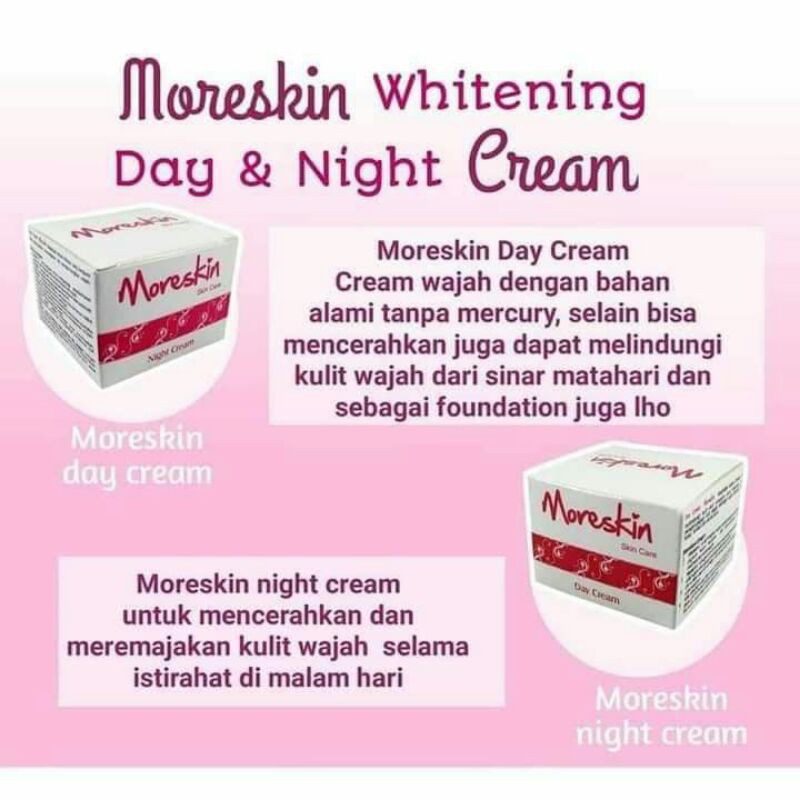 Paket Kecantikan Moreskin DAY + NIGHT Cream Nasa / SCP + SCM AGEN PUSAT