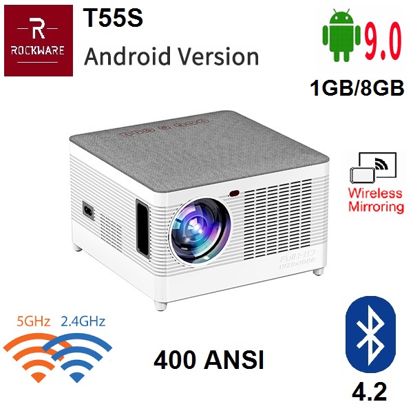 ROCKWARE RW-T55A Proyektor ANDROID 1080p 400 ANSI