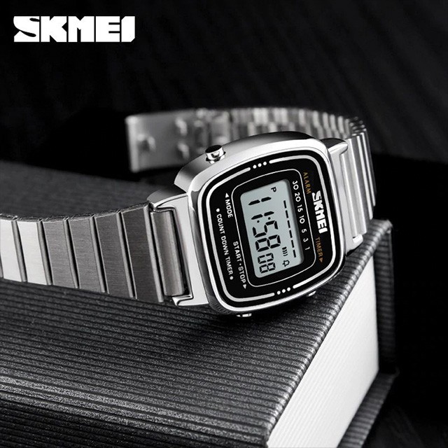 SKMEI 1252 / 1901 Jam Tangan Wanita Digital Tali Stainless WATCHKITE WKOS